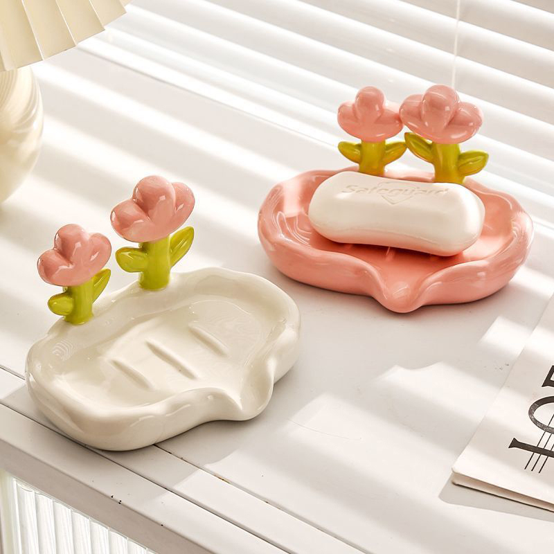 Soap Making Box - New-Creative Floral Soap Box Draining Non-slip