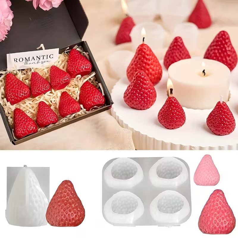 Strawberry Silicone Candle Mol - Soap Making Silicone Molds ulasan dan harga