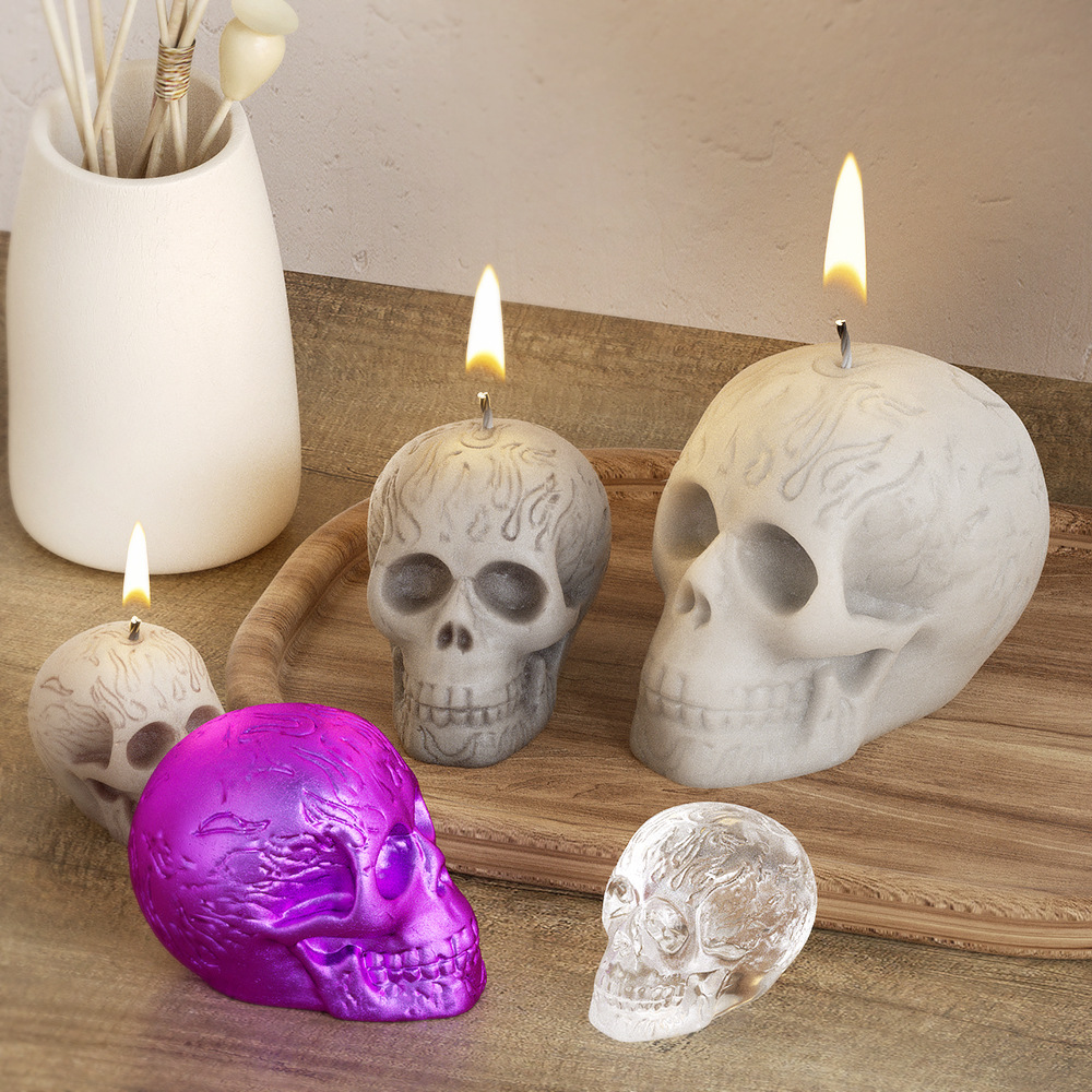 Multi Size Skull Head Silicone - Soap Making Silicone Molds ulasan dan harga