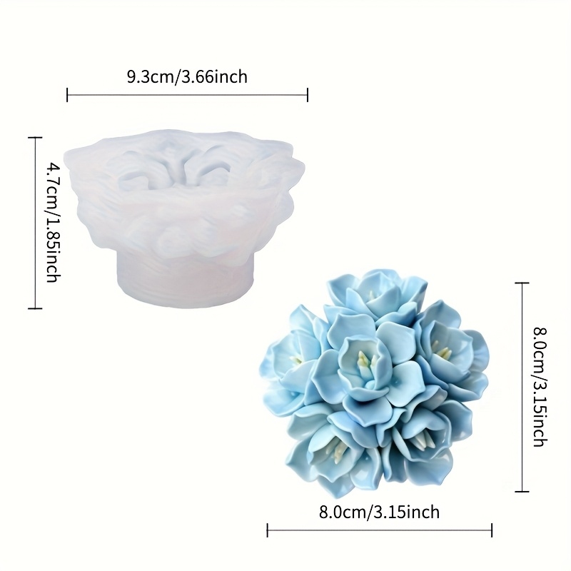 1 Hydrangea Candle Silicone Mo - Soap Making Silicone Molds ulasan dan harga