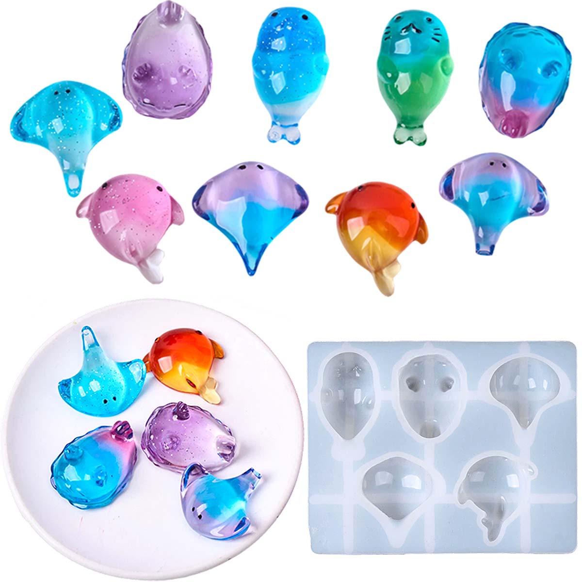 3D Healing Kawaii Manta Ray Wh - Soap Making Silicone Molds ulasan dan harga