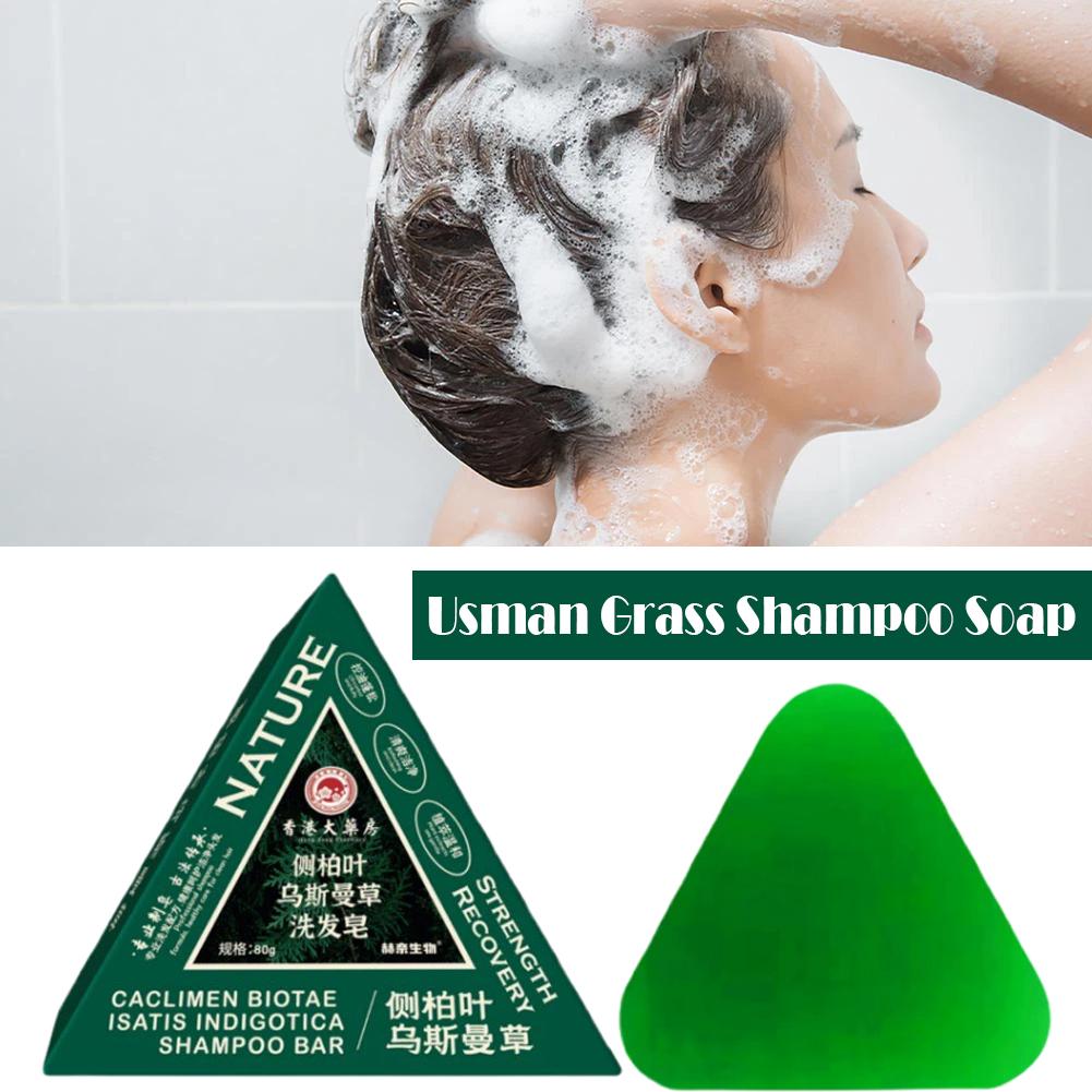 80g Usman Grass Solid Shampoo  - Castor Oil Soap ulasan dan harga