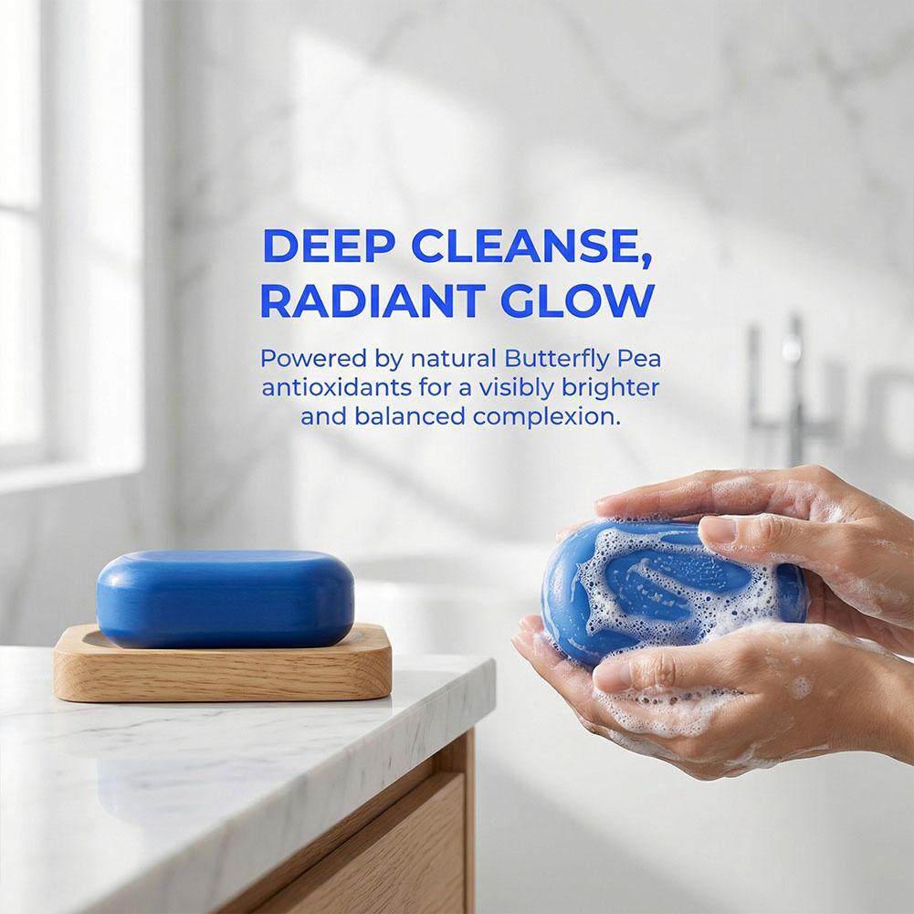 Blue Soap Brightening & Smooth - Castor Oil Soap ulasan dan harga