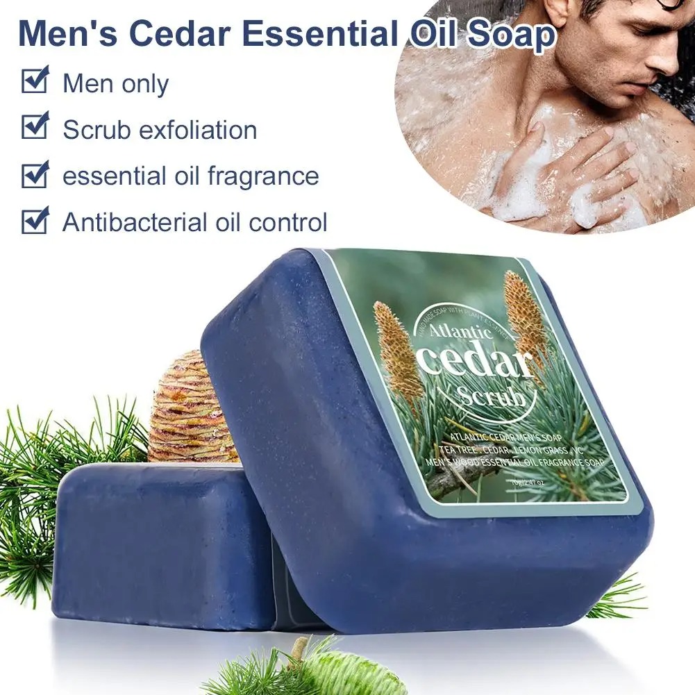 Men's Cedar Essential Oil Soap - Castor Oil Soap ulasan dan harga