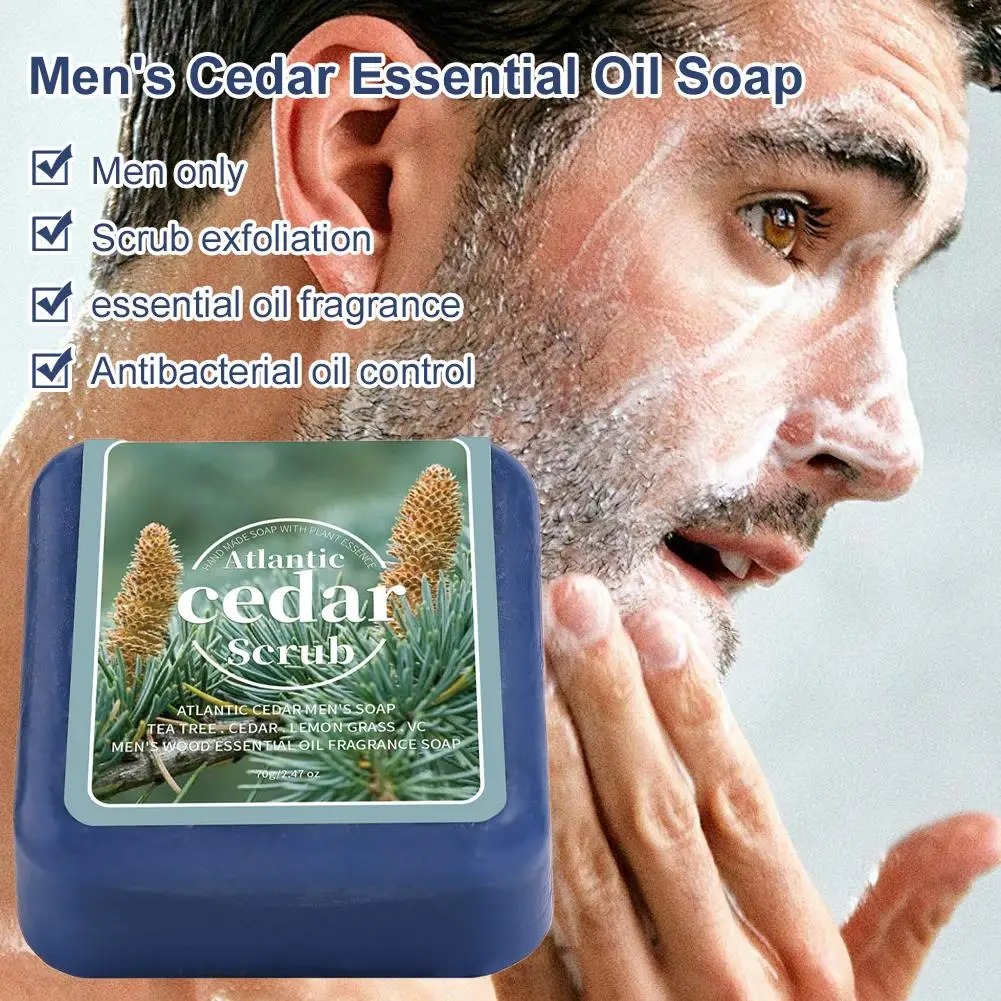 Men's Cedar Essential Oil Soap - Castor Oil Soap ulasan dan harga