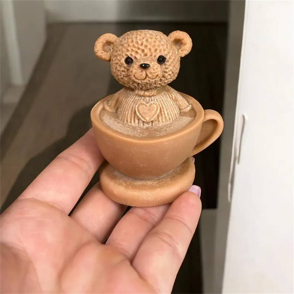 Teddy Bear in Cup Silicone Mol - Soap Making Jug ulasan dan harga